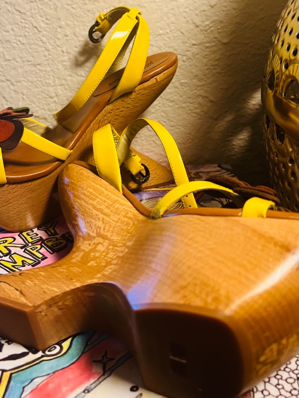 Brand New Jeffrey Campbell Fleurs Wedge. Multi Color - Picture 7 of 13